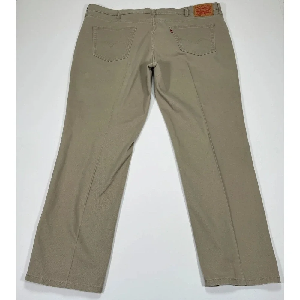 Levi's 541 Athletic Taper Khaki Pants Mens 46x34 Measures 46x32 Stretch Big Tall